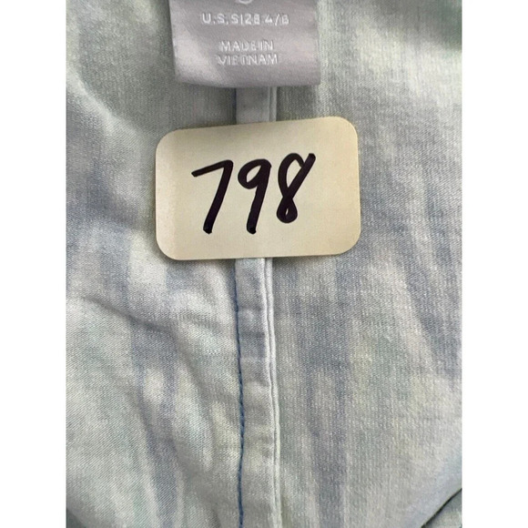 Chicos Sleeveless Maxi Dress Size 4 Blue Green Ikat Print Summer Boho Resort - Picture 11 of 12